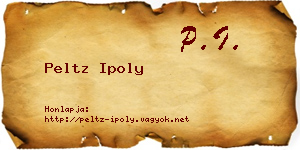 Peltz Ipoly névjegykártya